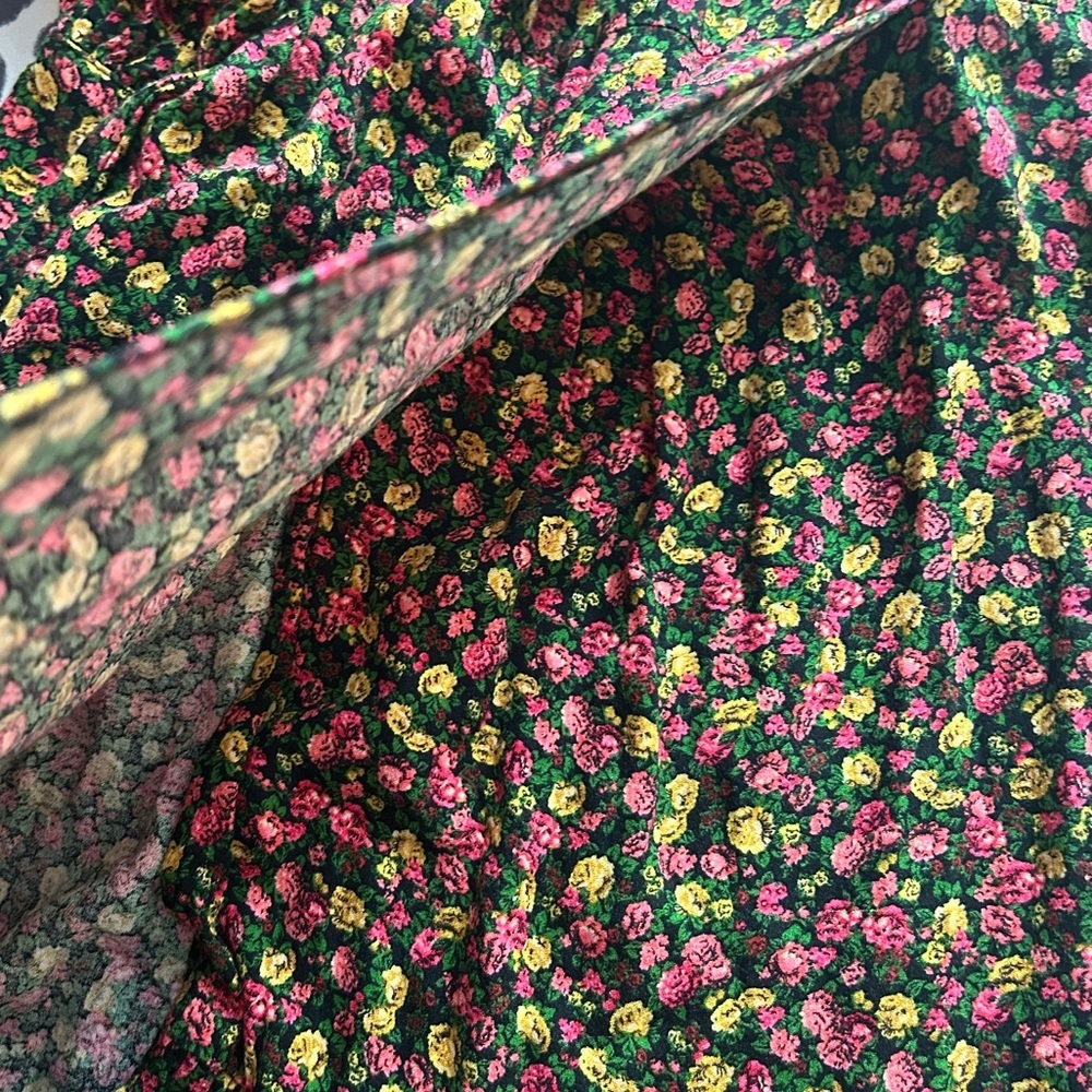 Floral Long Sleeve Maxi Dress in Black and Pink - Picture 9 of 12